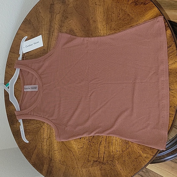 OUTDOOR VOICES SHEER RIB TANK, CAPPUCCINO, XXS, NWT - Picture 6 of 10